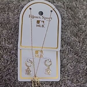 MLB Gold and Silver NY Earrings